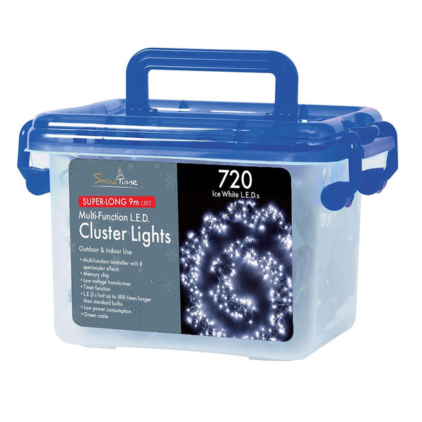 Snowtime Cluster Chaser Lights | Ice White | 720 | DeWaldens Garden Centre