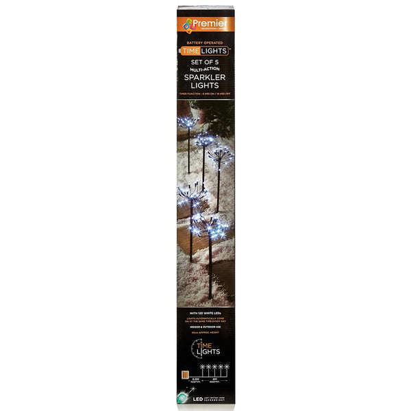 Premier Multi Action Sparkler Path Lights - White - DeWaldens Garden Centre