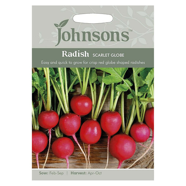 Johnsons Radish Scarlet Globe Seeds - DeWaldens Garden Centre