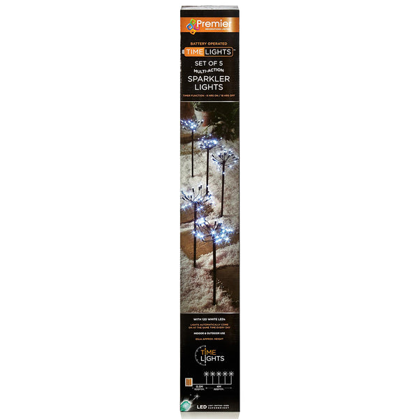 Premier Multi Action Sparkler Path Lights - White - DeWaldens Garden Centre