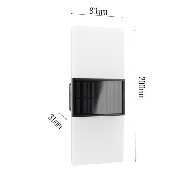 Gemini Solar Wall Lights (Set of 2) - DeWaldens Garden Centre