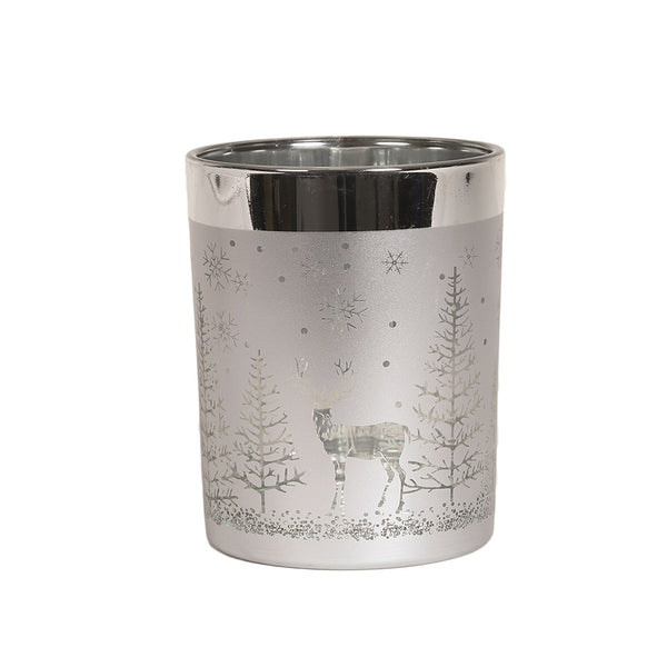 Straits Silver Reindeer Candle Holder - DeWaldens Garden Centre