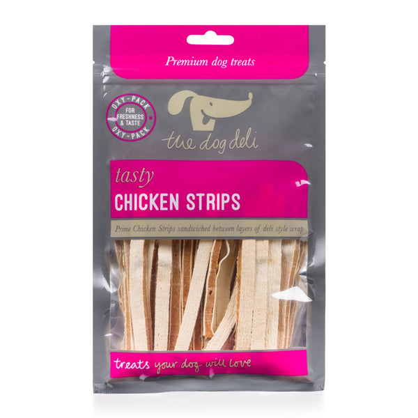 Petface Dog Deli Chicken Strips Dog Treats 100g - DeWaldens Garden Centre