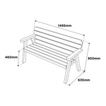 Hampton 5ft Bench - DeWaldens Garden Centre