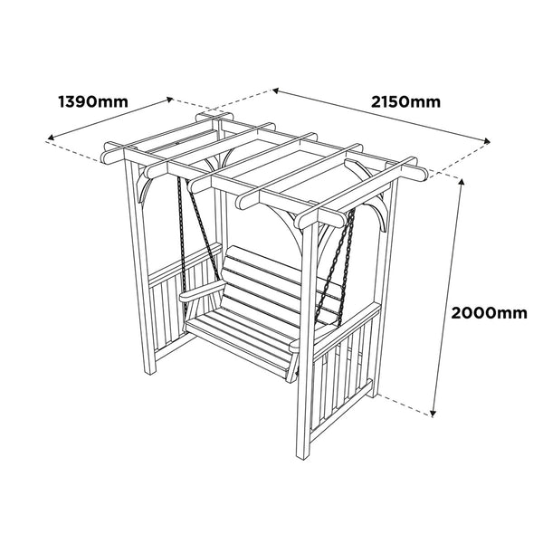 Appleton Swing Arbour - DeWaldens Garden Centre