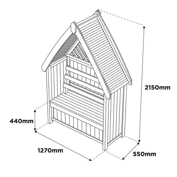 Carsington Storage Arbour - DeWaldens Garden Centre