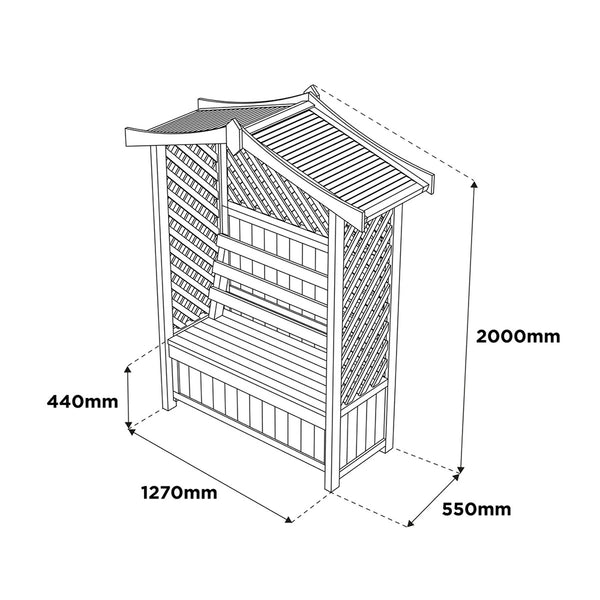 Tansley Storage Arbour - DeWaldens Garden Centre