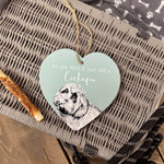 Dog Heart Hanger - All You Need (Green & Greyscale Ceramic) - DeWaldens Garden Centre
