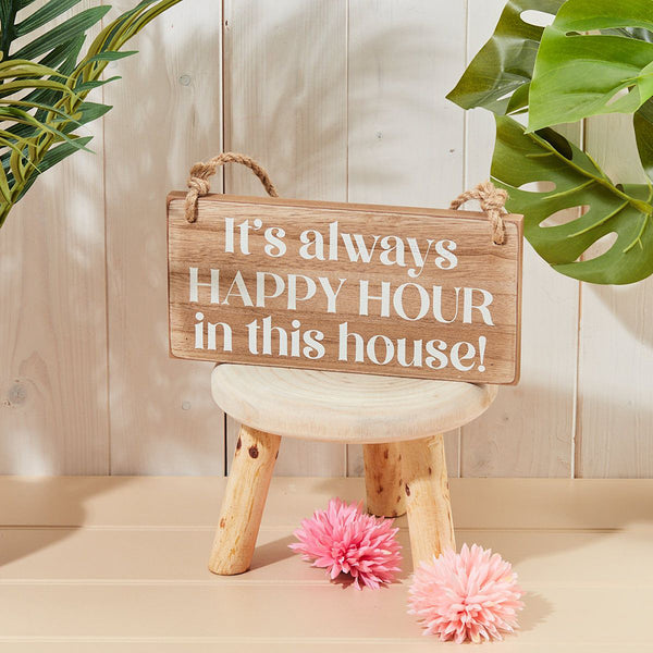 Happy Hour Drink Plaque - DeWaldens Garden Centre