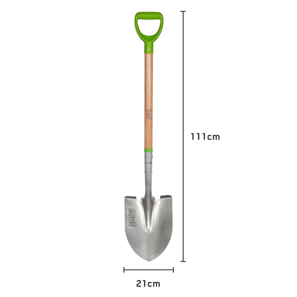 AMES Round Pointed Shovel - Carbon Steel - DeWaldens Garden Centre