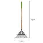 AMES Flat Tine Leaf Rake 24T - Carbon Steel - DeWaldens Garden Centre