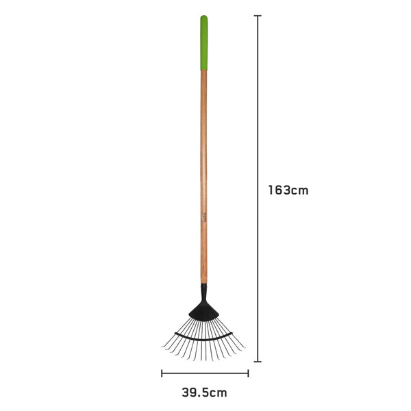 AMES Wire Leaf Rake 16T Round - Carbon Steel - DeWaldens Garden Centre