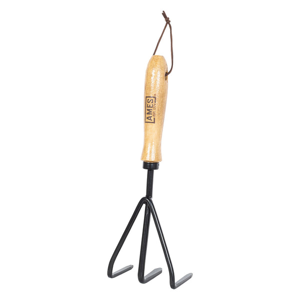 AMES Hand 3 Prong Cultivator - Carbon Steel - DeWaldens Garden Centre