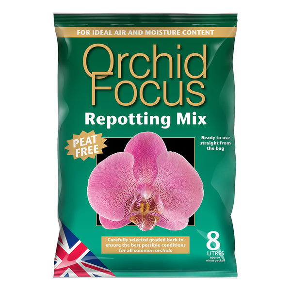 Growth Technology Orchid Focus Peat Free Repotting Mix 8L - DeWaldens Garden Centre