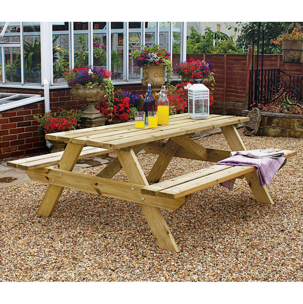 Appleton 6 Seater Picnic Bench - DeWaldens Garden Centre
