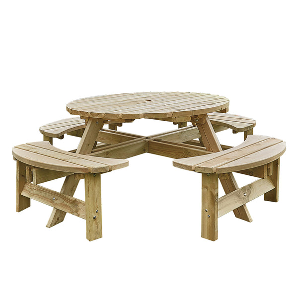 Appleton Round Picnic Bench - DeWaldens Garden Centre
