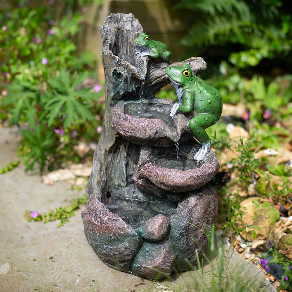 Easy Fountain Solar Day Water Feature - Frog Pools – DeWaldens Garden ...