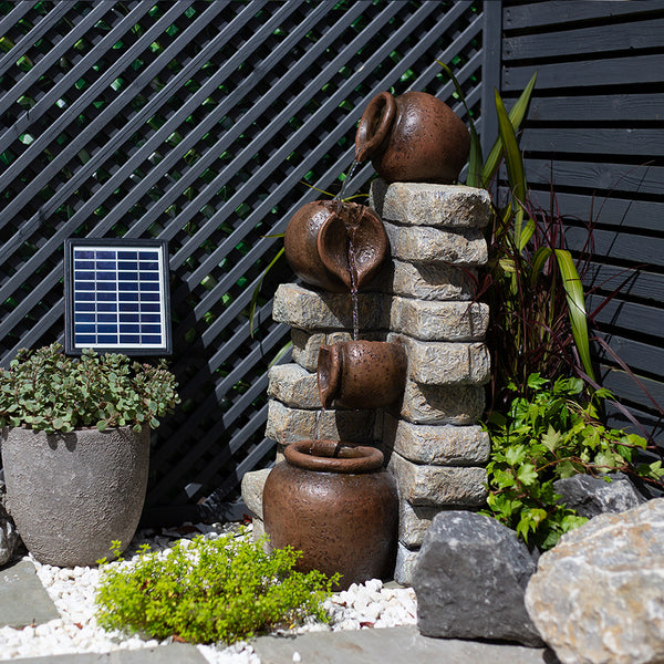 Easy Fountain Solar Day & Night Water Feature - Cotswold Pours - DeWaldens Garden Centre