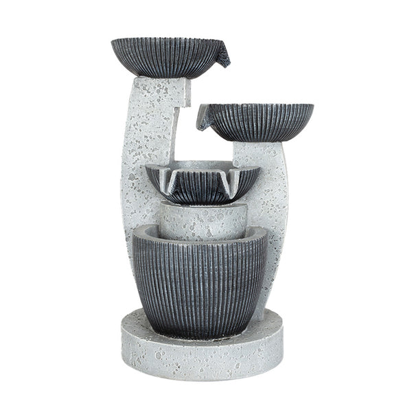 Easy Fountain Solar Day & Night Water Feature - Greek Columns - DeWaldens Garden Centre