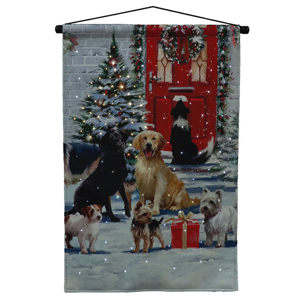 Christmas Fibre Optic Tapestry (Battery Operated) - DeWaldens Garden Centre