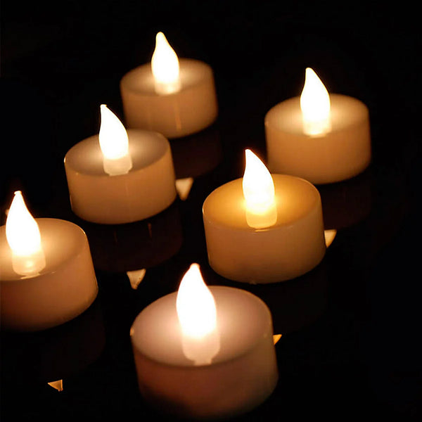Festive White Tealights - Set of 6 - DeWaldens Garden Centre