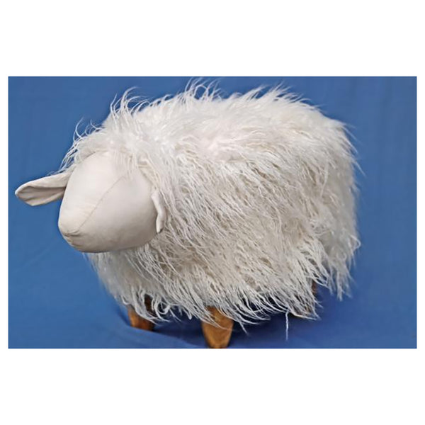 Shaggy The Sheep Footstool (Long Haired) - DeWaldens Garden Centre