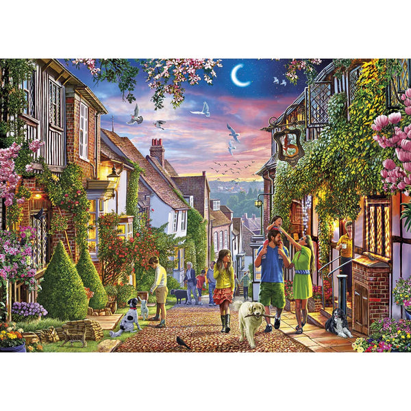 Gibsons 1000 Piece Jigsaw Puzzle - Mermaid Street, Rye - DeWaldens Garden Centre