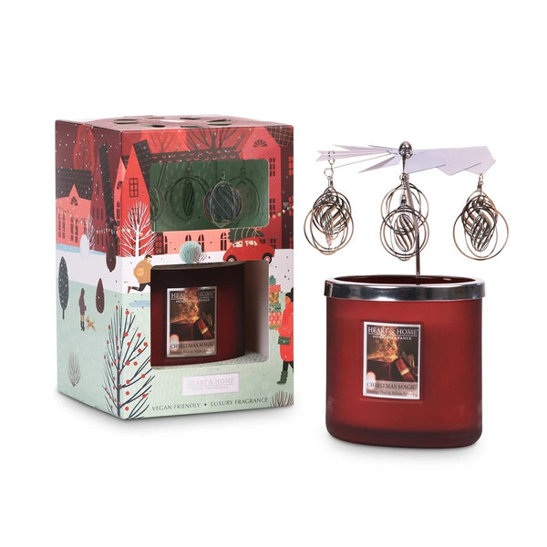 Heart & Home Winter Twin Wick & Carousel W25 - DeWaldens Garden Centre