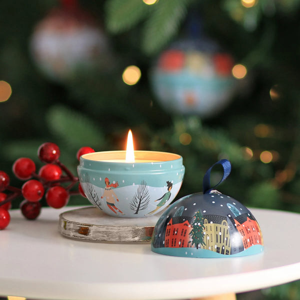 Heart & Home Winter Tin Candle W25 - DeWaldens Garden Centre