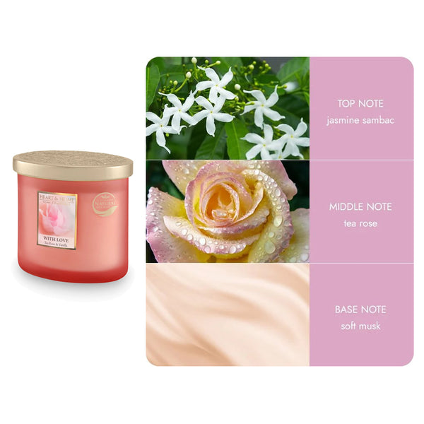 Heart & Home 2 Wick Ellipse Jar Candle 220g - DeWaldens Garden Centre
