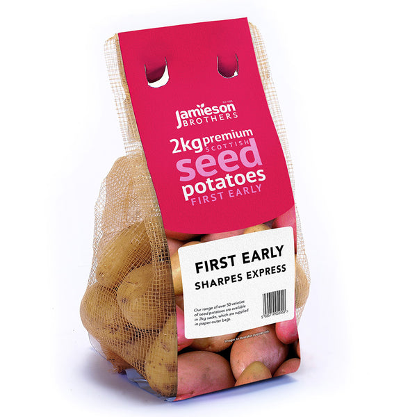 Jamieson Brothers Sharpes Express Seed Potatoes 2kg - DeWaldens Garden Centre