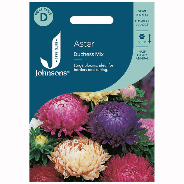 Johnsons Aster Duchess Mix Seeds - DeWaldens Garden Centre