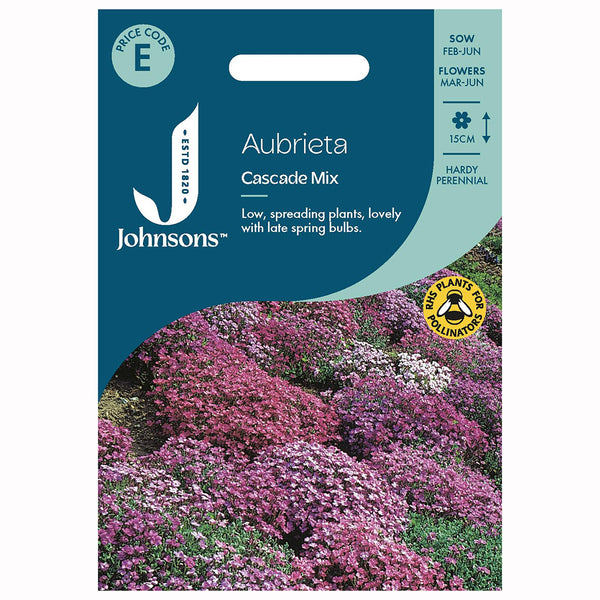 Johnsons Aubrieta Cascade Mixed Seeds - DeWaldens Garden Centre