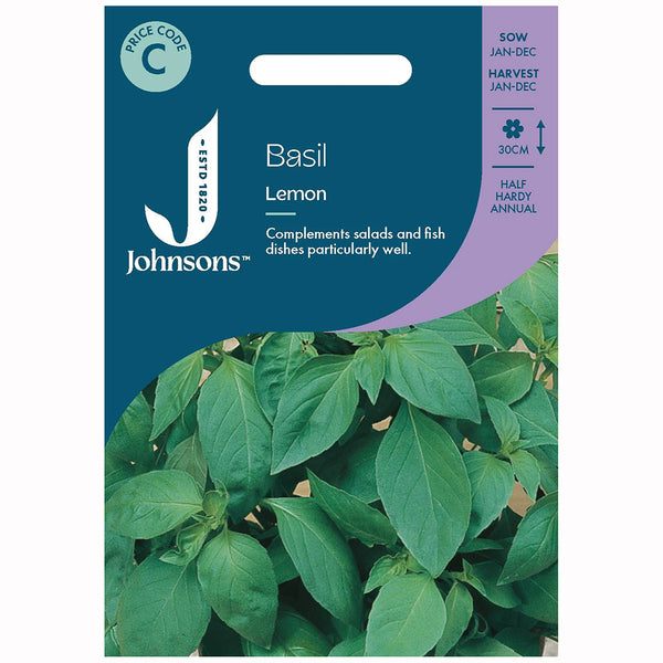 Johnsons Basil Lemon Seeds - DeWaldens Garden Centre