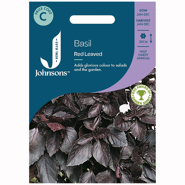 Johnsons Basil Red Leaved Seeds - DeWaldens Garden Centre
