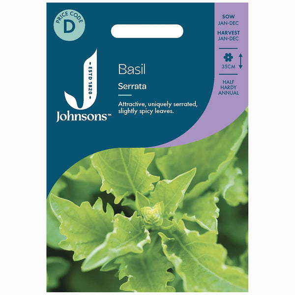 Johnsons Basil Serrata Seeds - DeWaldens Garden Centre