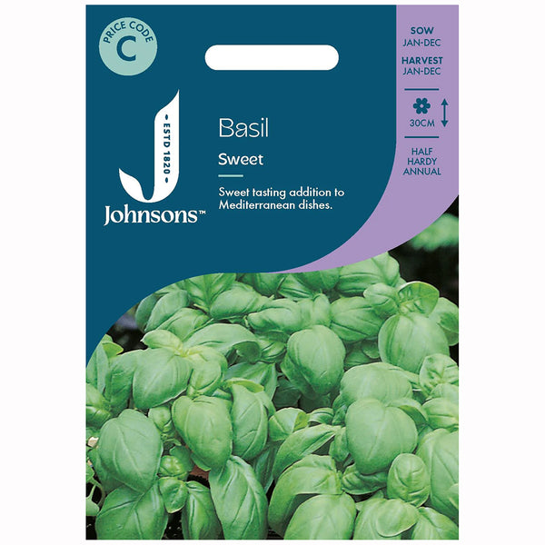 Johnsons Basil Sweet Seeds - DeWaldens Garden Centre