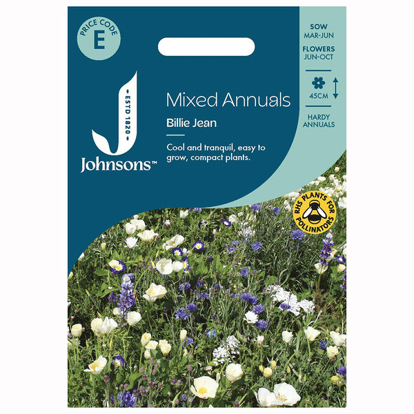 Johnsons Mixed Annuals Billie Jean Seeds - DeWaldens Garden Centre
