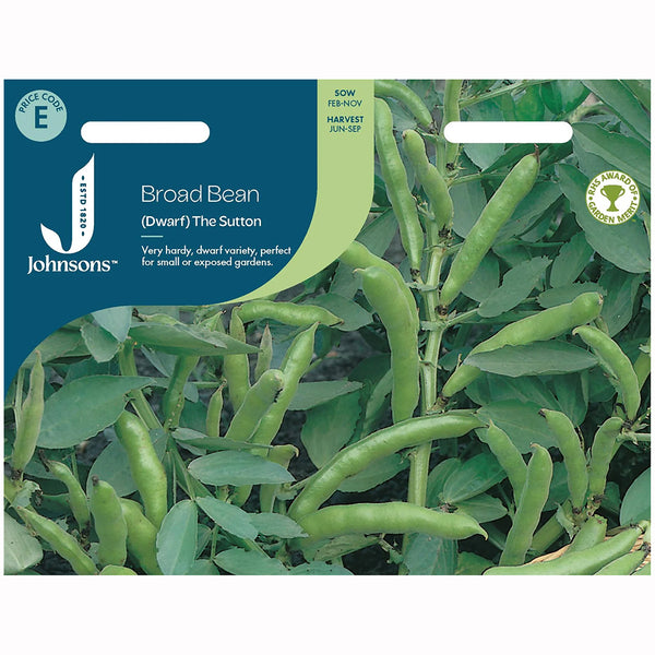 Johnsons Broad Bean (Dwarf) The Sutton Seeds - DeWaldens Garden Centre