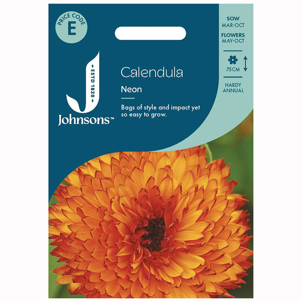 Johnsons Calendula Neon Seeds - DeWaldens Garden Centre