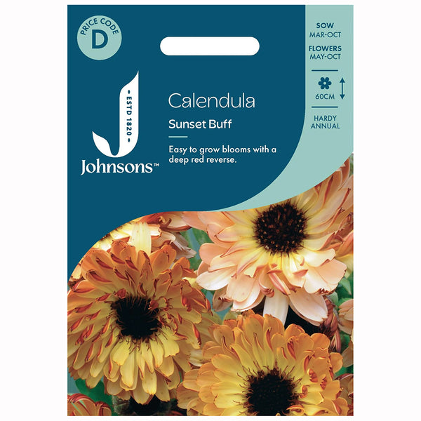 Johnsons Calendula Sunset Buff Seeds - DeWaldens Garden Centre