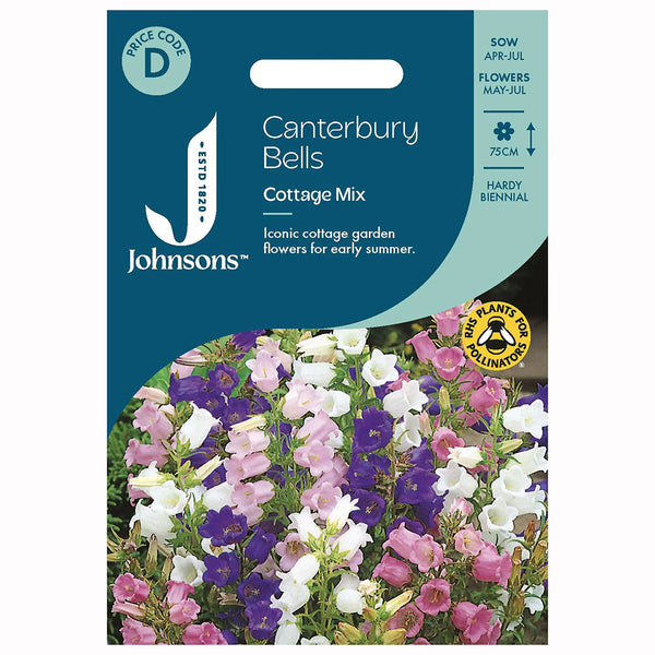 Johnsons Canterbury Bells Cottage Mixed Seeds - DeWaldens Garden Centre
