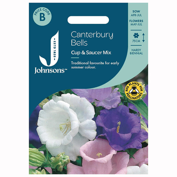 Johnsons Canterbury Bells Cup & Saucer Mixed Seeds - DeWaldens Garden Centre
