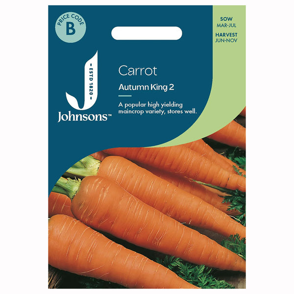 Johnsons Carrot Autumn King 2 Seeds - DeWaldens Garden Centre