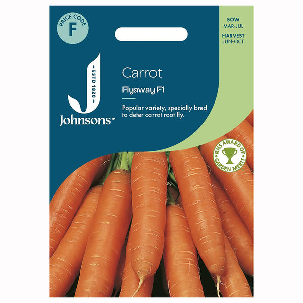 Johnsons Carrot Flyaway F1 Seeds - DeWaldens Garden Centre