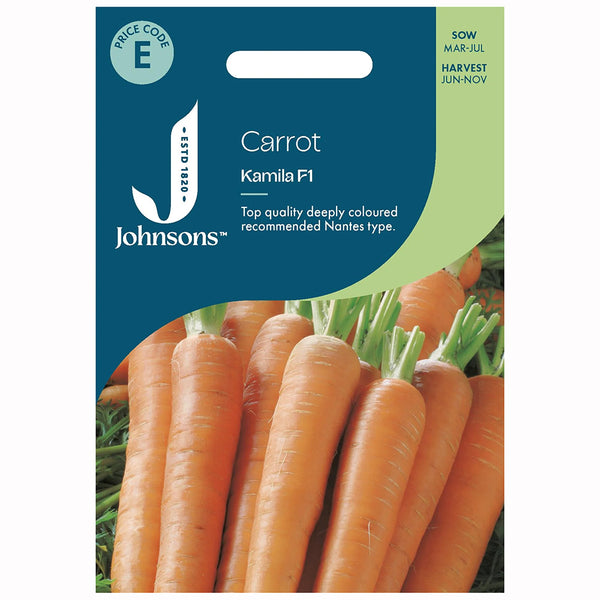 Johnsons Carrot Kamila F1 Seeds - DeWaldens Garden Centre