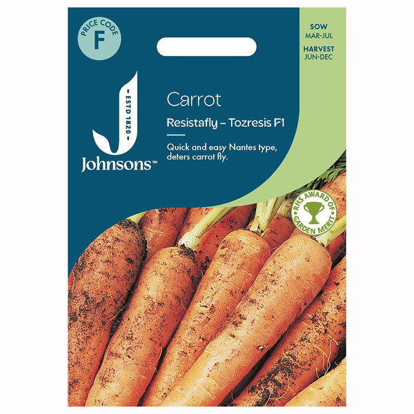Johnsons Carrot Resistafly - Tozresis F1 Seeds - DeWaldens Garden Centre
