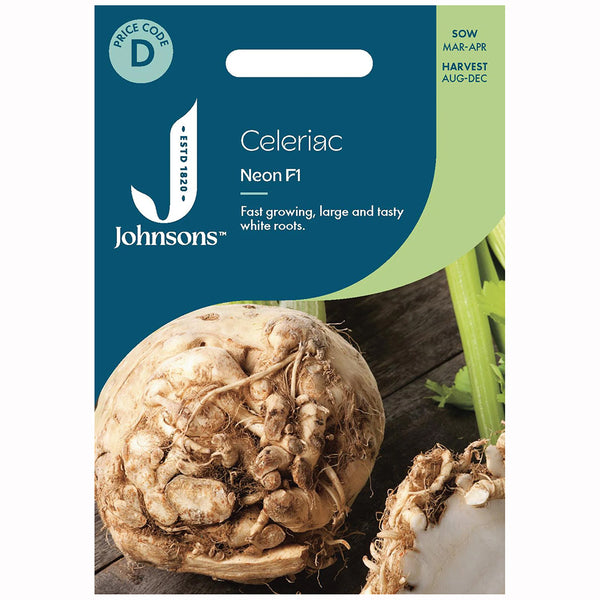 Johnsons  Celeriac Neon F1 Seeds - DeWaldens Garden Centre