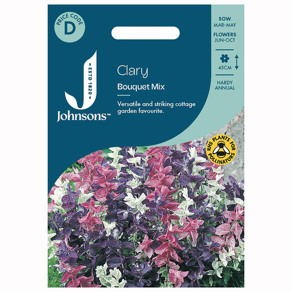 Johnsons Clary Bouquet Mixed Seeds - DeWaldens Garden Centre