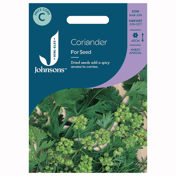 Johnsons Coriander For Seed - DeWaldens Garden Centre